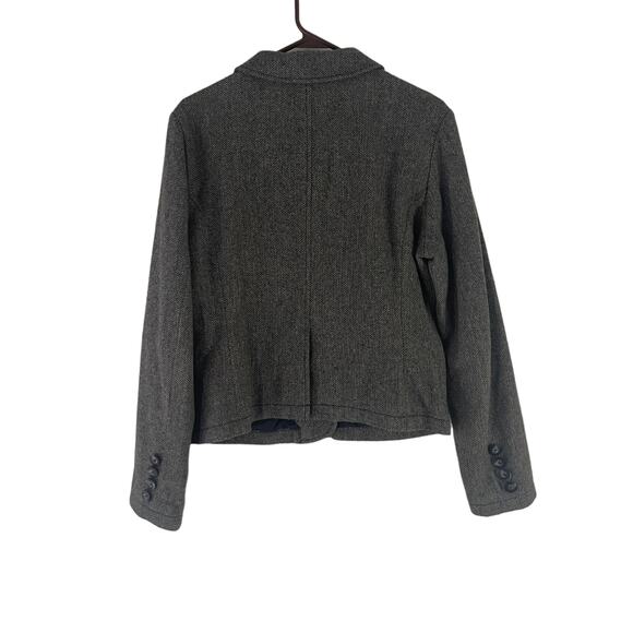 American Eagle Women's Size Large 70% Wool Grey 2 Button Blazer - Picture 5 of 9